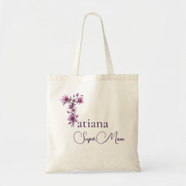 Bolso De Tela Monograma inicial + Nombre Super Mamá