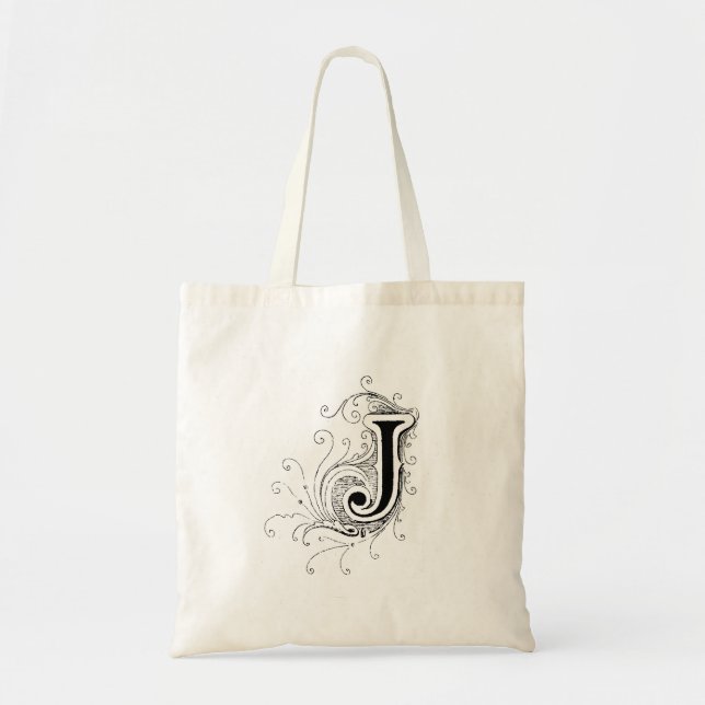 Bolso De Tela Monograma "J" Tote Bag (Frente)