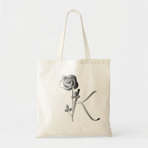 Bolso De Tela Monograma K escrito a mano con Rosa