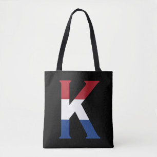 Bolso De Tela Monograma K sobrepuesto en la bandera de la LND en