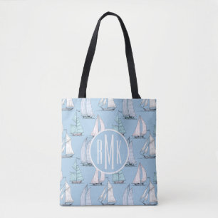 Bolso De Tela Monograma lindo del modelo el del velero