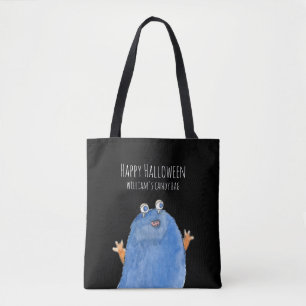 Bolso De Tela Monograma lindo Personalizado de dulces Tote Hallo