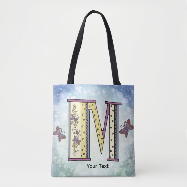 Bolso De Tela Monograma M floral (Anverso)