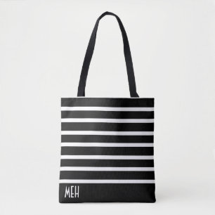 Bolso De Tela Monograma menor a rayas