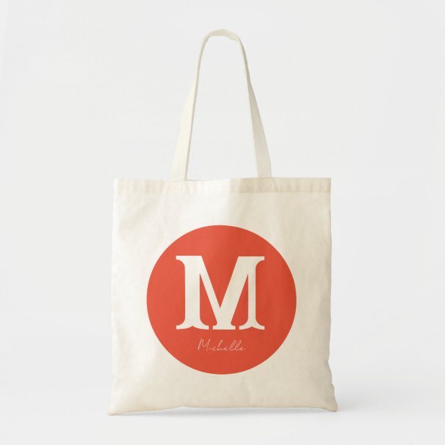 Bolso De Tela Monograma mínimo de atardecer (Frente)