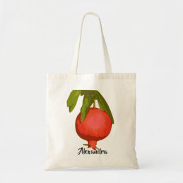 Bolso De Tela Monograma Moda personal Pomegranato rojo botánico
