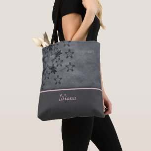 Bolso De Tela Monograma moderno de estrellas negras