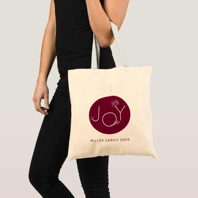 Bolso De Tela Monograma moderno de vacaciones de alegría (Anverso (producto))