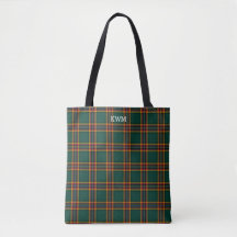 Monograma Moran Clan Tartán Dark Green Plaid