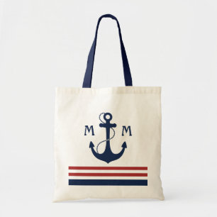 Bolso De Tela Monograma náutico