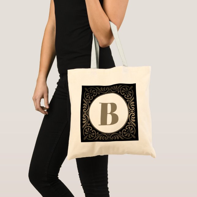 Bolso De Tela Monograma Negro (Anverso (producto))