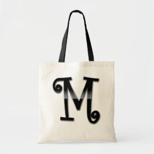 Bolso De Tela Monograma negro del lustre - M