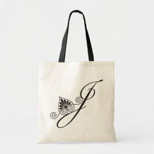 Bolso De Tela Monograma negro elegante J