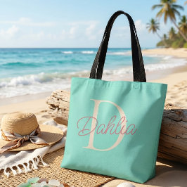 Bolso De Tela Monograma Personalizado Nombre Inicial Personaliza