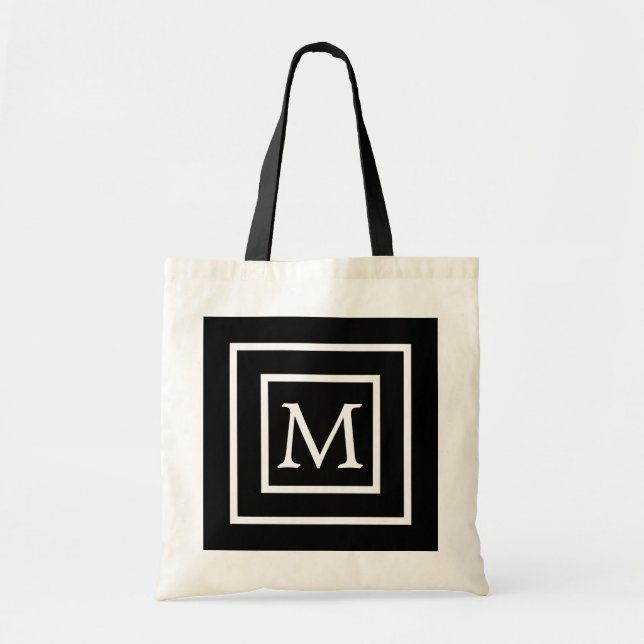 Bolso De Tela Monograma Personalizado personalizado de la plaza  (Frente)