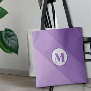 Bolso De Tela Monograma Personalizado púrpura