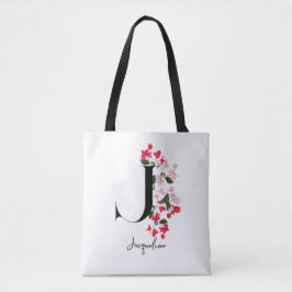 Bolso De Tela Monograma personalizado Tote Bag - Letra J