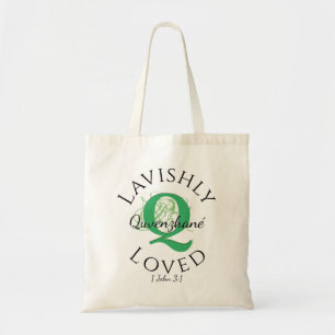 Bolso De Tela Monograma personalizado verde AMADO LAVISTAMENTE Q