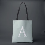 Bolso De Tela Monograma personalizado y etiqueta Tote Bag<br><div class="desc">El Monograma y Regalo de Nombres Personalizados incluye un monograma y un nombre personalizados en el estilo clásico de tipo de letra serif.</div>