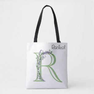 Bolso De Tela Monograma R Lavender Eucalyptus