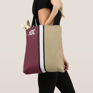 Bolso De Tela Monograma Red & Gold de Colores Universitarios