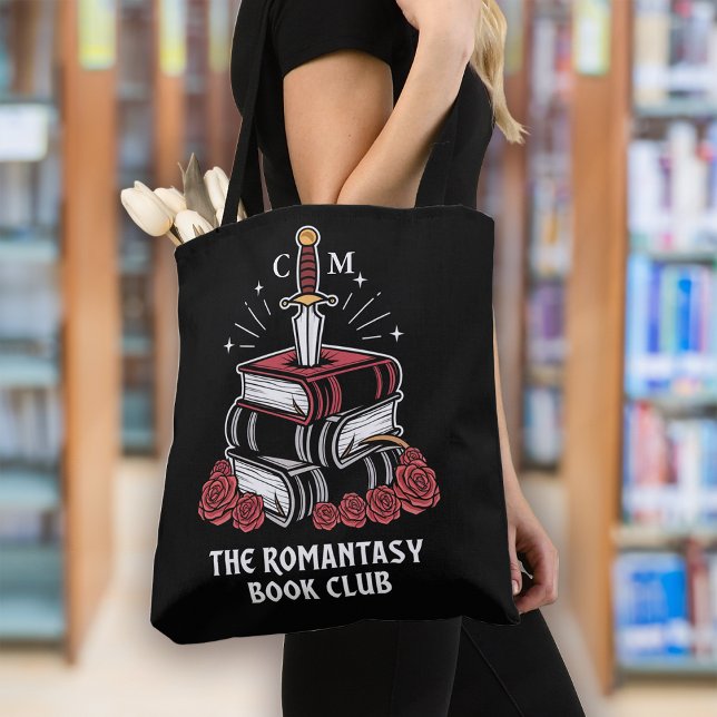 Bolso De Tela Monograma Romantasy Book Club Bookish (Subido por el creador)