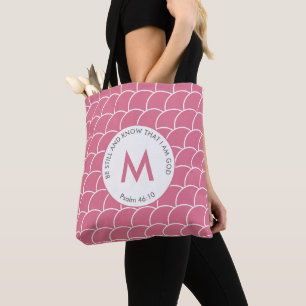 Bolso De Tela Monograma rosa lindo SEGUIR Y CONOCER escalas de p