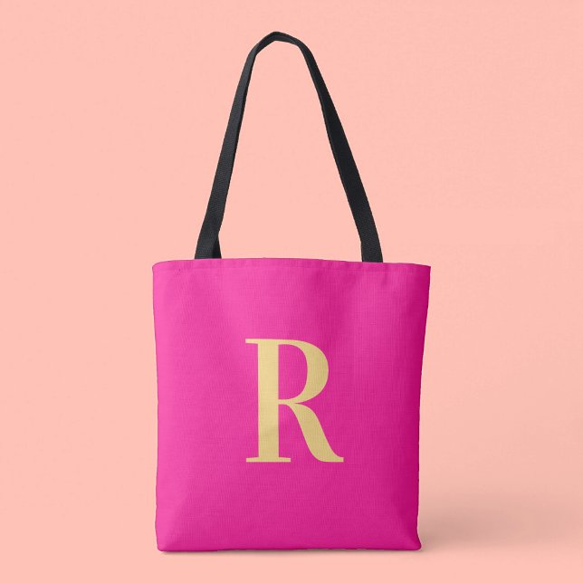 Bolso De Tela Monograma Simple Moderno (Subido por el creador)