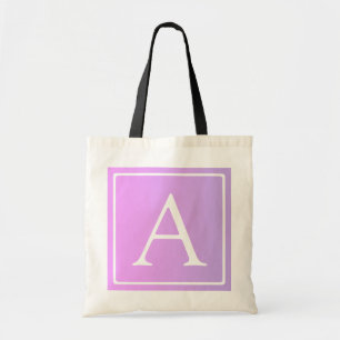 Bolso De Tela Monograma simple   Ombre rosa/morado sutil
