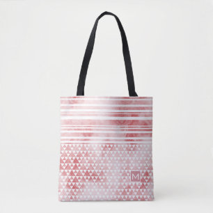 Bolso De Tela Monograma Smokey Rojo Tirado Trig DP Negro