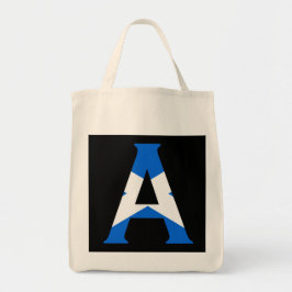 Bolso De Tela Monograma sobrepuesto sobre la bandera escocesa gt