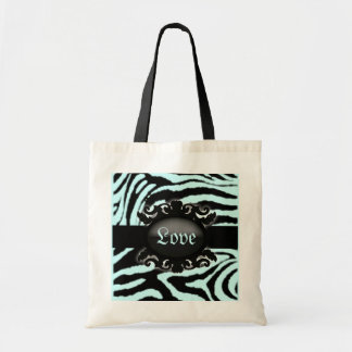 Bolso De Tela Monograma sofisticado de impresión de cebra