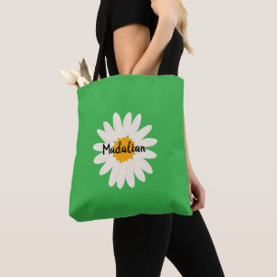 Bolso De Tela Monograma tan lindo verano de girasol Verdor
