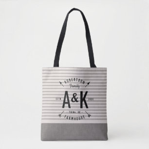 Bolso De Tela Monograma Tote Bag de la familia de flecha rusa