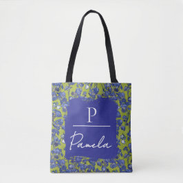Bolso De Tela Monograma verde manzana de Irises de Van Gogh 