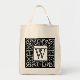 Bolso De Tela Monograma "W" celta plateado