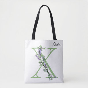 Bolso De Tela Monograma X Lavanda Eucalipto