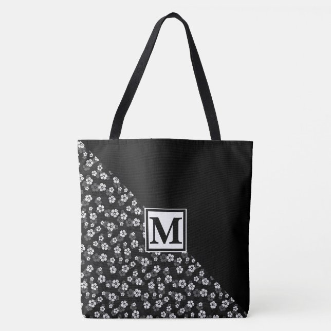 Bolso De Tela Monograma y margaritas (Anverso)