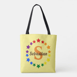 Bolso De Tela Monograma y nombre de las estrellas del Orgullo Ga