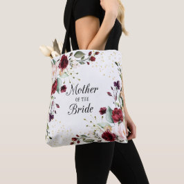 Bolso De Tela Monogramada madre de la novia de Borgoña