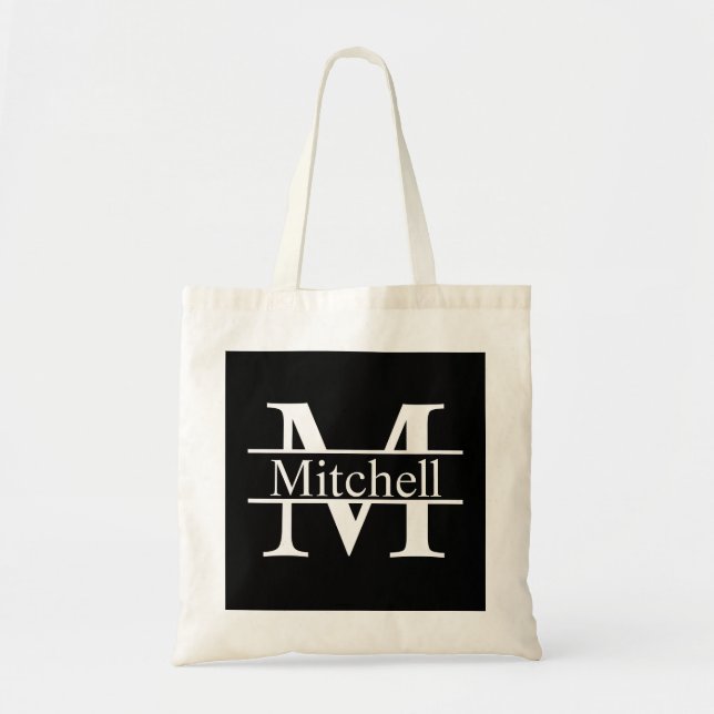 Bolso De Tela Monogramado CB de Black Square LF (Frente)