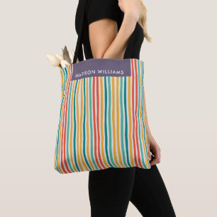 Bolso De Tela monogramado, nombre,