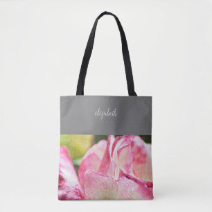 Bolso De Tela Monogramado Rosa moderno