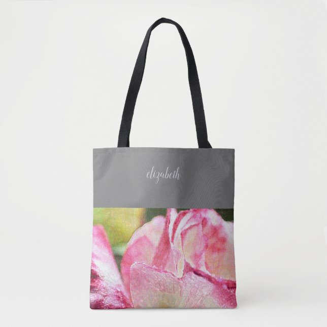Bolso De Tela Monogramado Rosa moderno (Anverso)