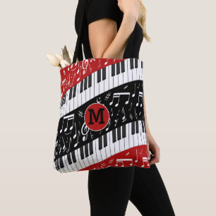 Bolso De Tela Monogrm Curve piano teclas y notas musicales