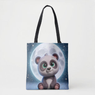 Bolso De Tela Mononlit Panda Dreams