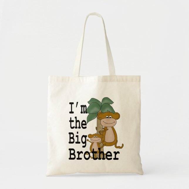 Bolso De Tela Monos hermano mayor (Frente)