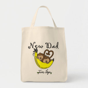 Bolso De Tela Monos papá de camisas y regalos para niños gemelos