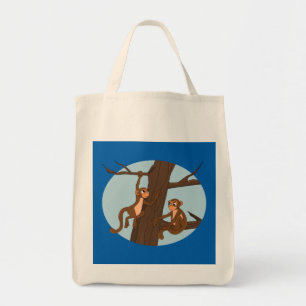 Bolso De Tela Monos trepando al personalizado del árbol
