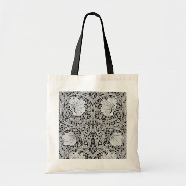 Bolso De Tela Monotone gris impermeable, William Morris (Frente)